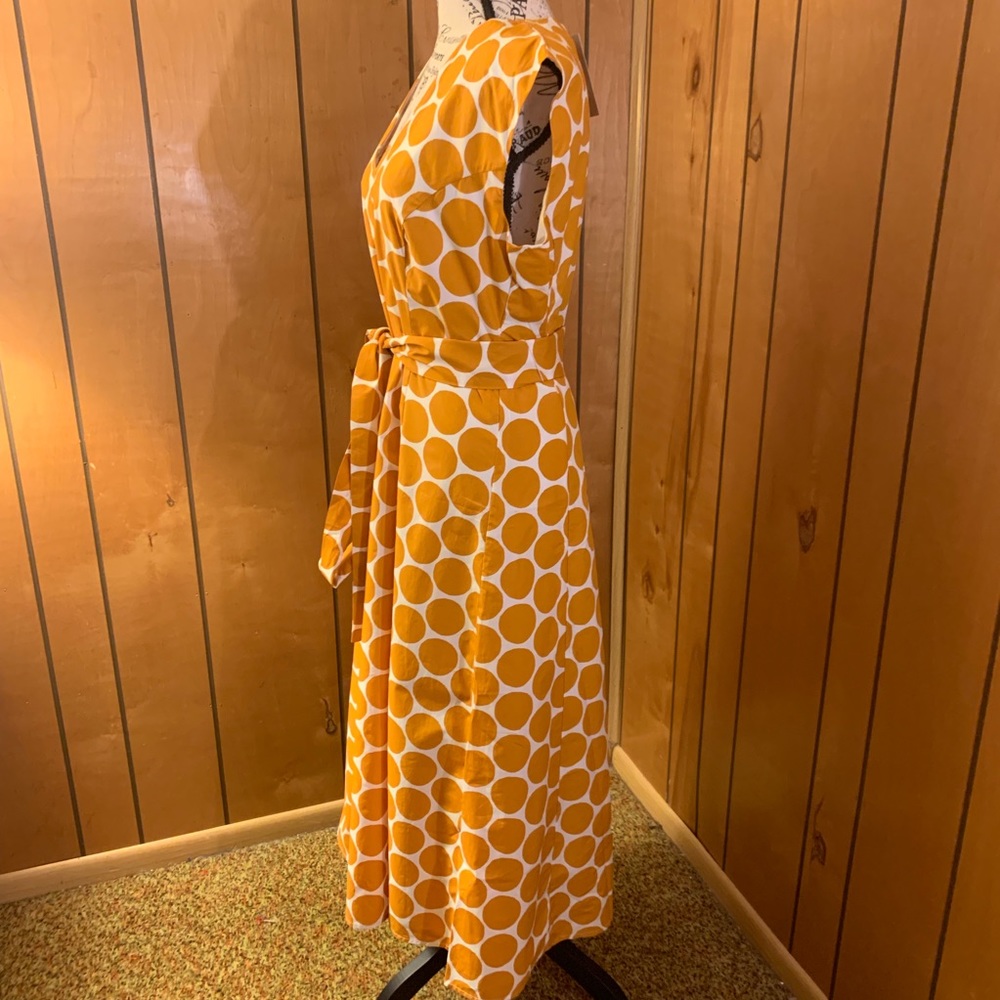 Boden tori midi dress- ivory yellow brand sport - Picture 5 of 8